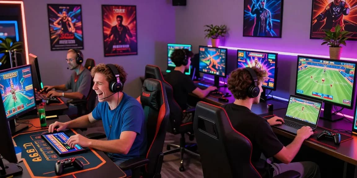 Players enjoying the B52 online gaming platform with vibrant graphics and live interactions in an energetic setting.