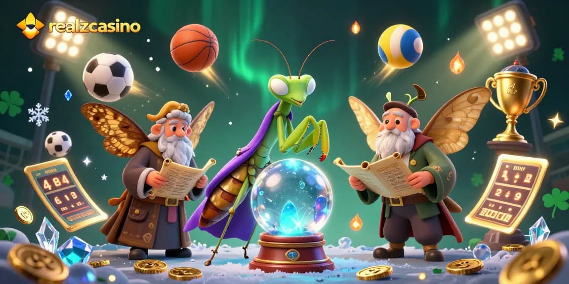 Erleben Sie realzcasino mit spannenden Sportwetten und Gewinnchancen in dieser lebendigen 3D-Illustration.