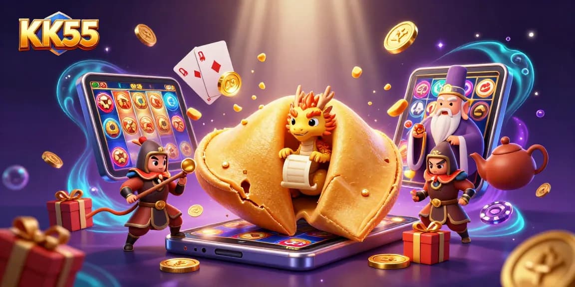 Experience thrilling wins at KK55 with dynamic casino games and engaging elements in a vibrant setting.