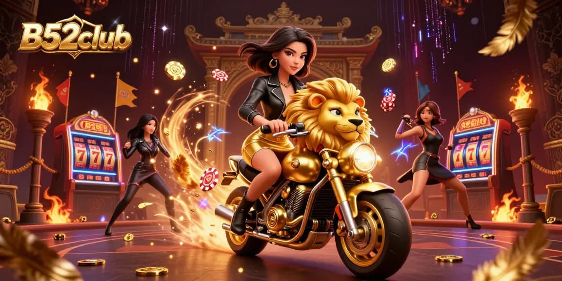Engage in thrilling gameplay at B52club with a dynamic casino scene featuring excitement and energy.