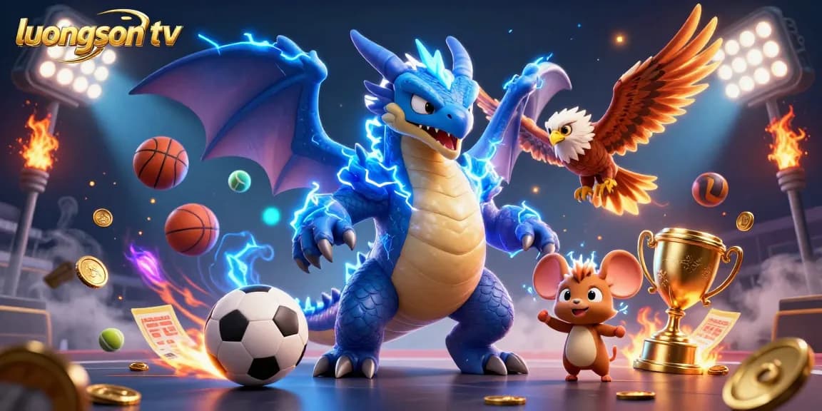 Experience thrilling matches on luongson tv with dynamic sports elements and vibrant characters.