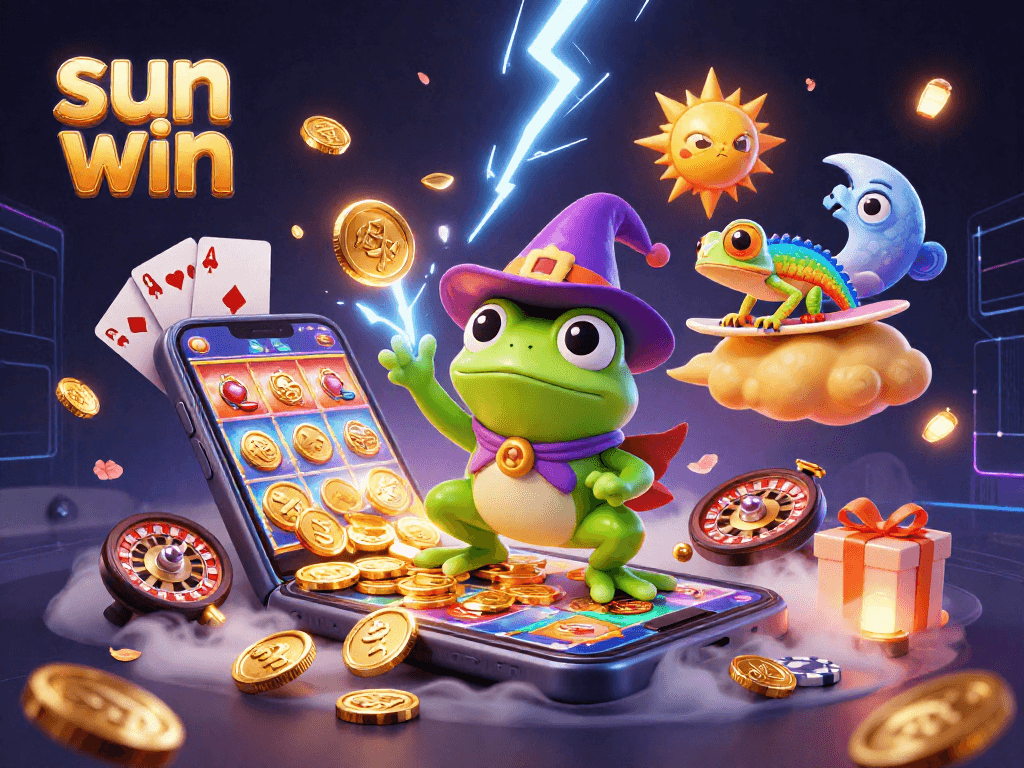 Experience thrilling wins at Sun Win's vibrant casino with immersive games and colorful characters.
