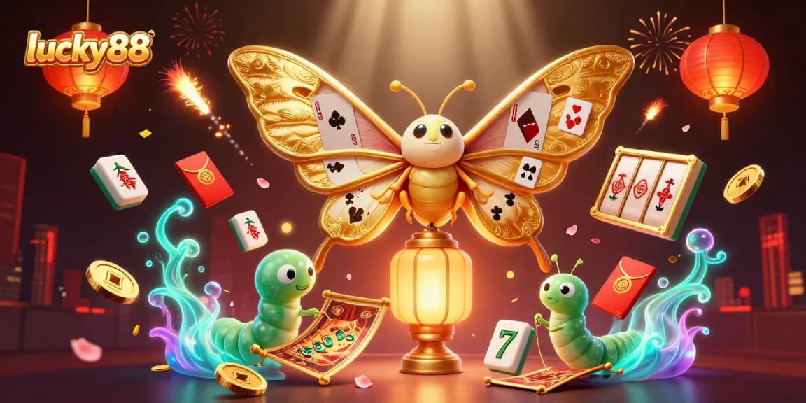 Engage with exciting gameplay at lucky88 featuring a vibrant 3D casino scene filled with slot elements.