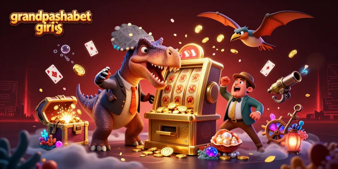 grandpashabet giriş ile kumar heyecanını yakalayın, jackpot kazanmak için 3D görsel.