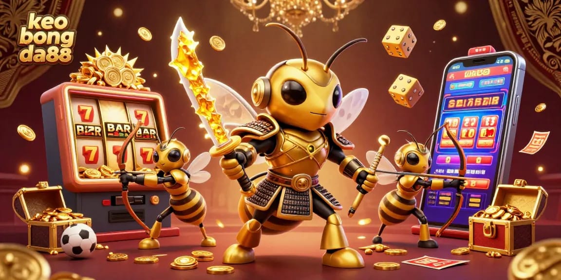 Experience the excitement of betting with keo bong da88 in this vibrant online casino illustration.
