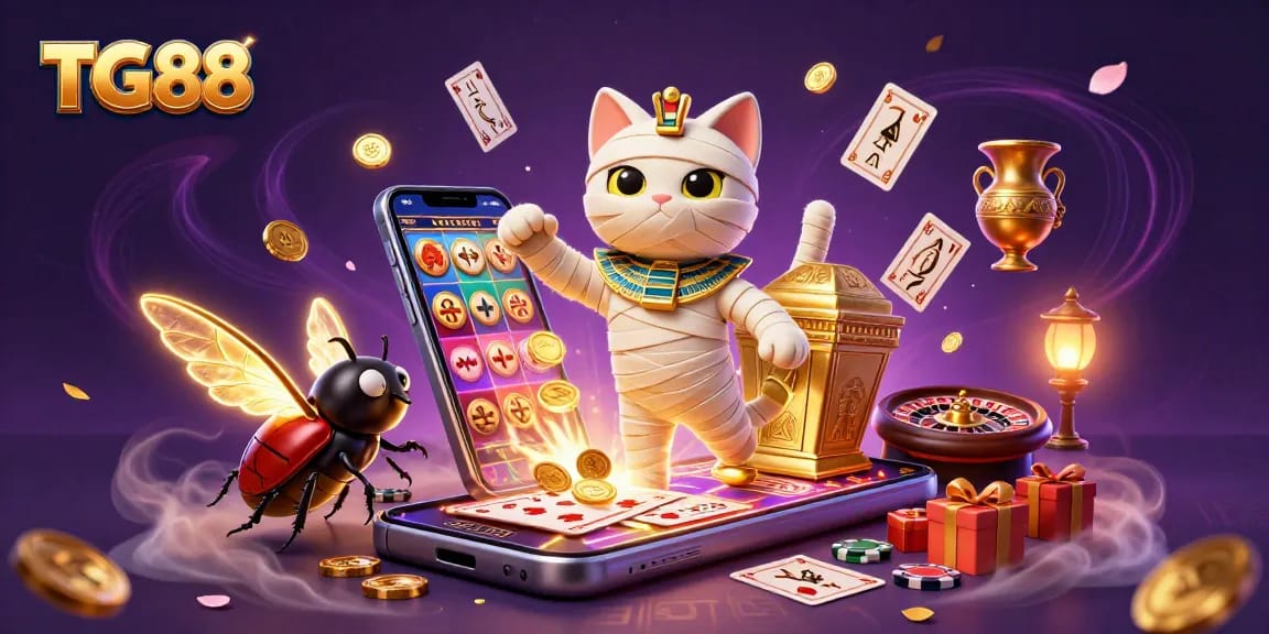 Experience thrilling casino action with TG88, featuring vibrant characters and dynamic games.