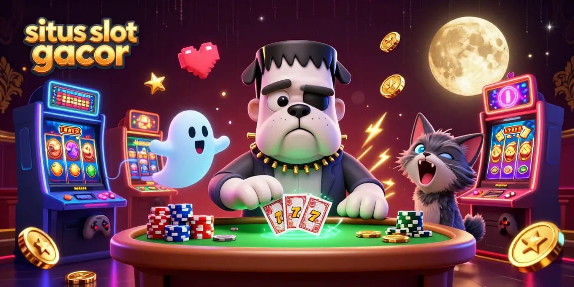Experience the thrilling world of situs slot gacor with vibrant slot machines and lively casino characters