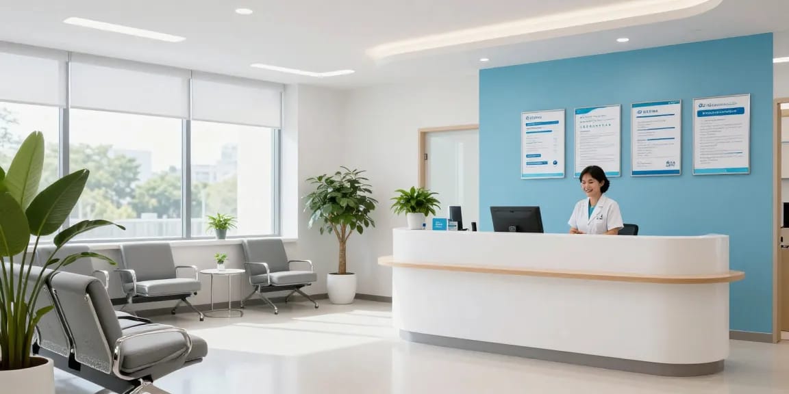 hair transplant istanbul consultation at a modern healthcare clinic, expert doctor assisting patients in a welcoming environment with advanced medical services.