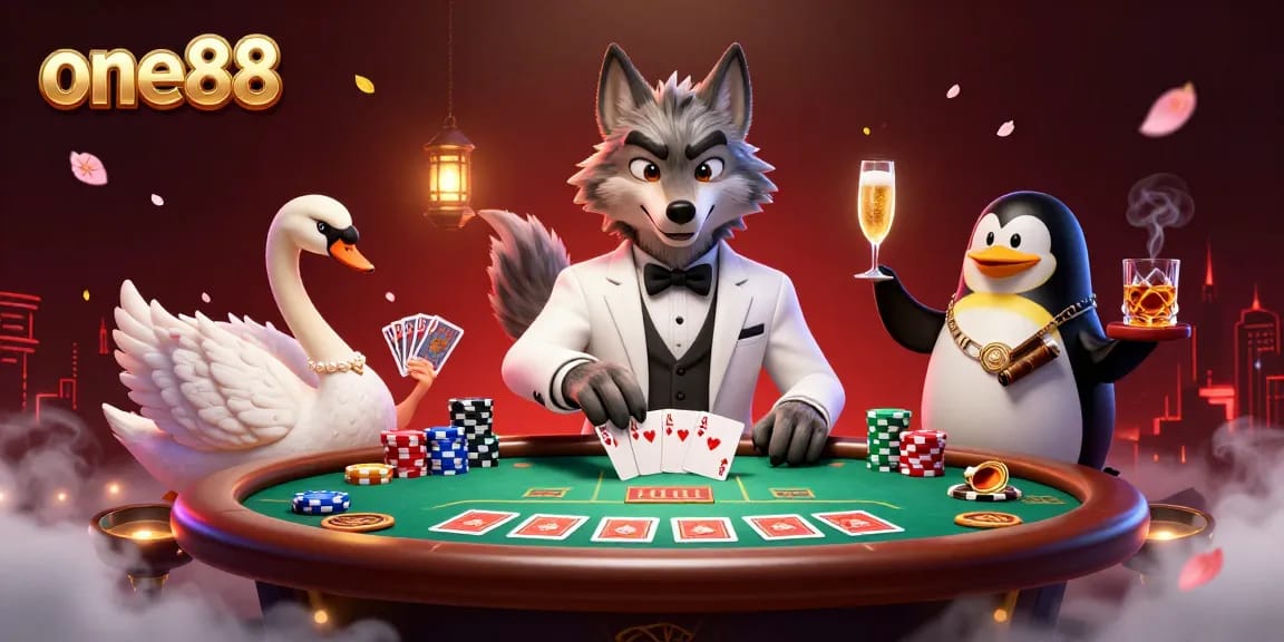 Immerse in the vibrant one88 casino scene featuring animated characters and rich game elements.