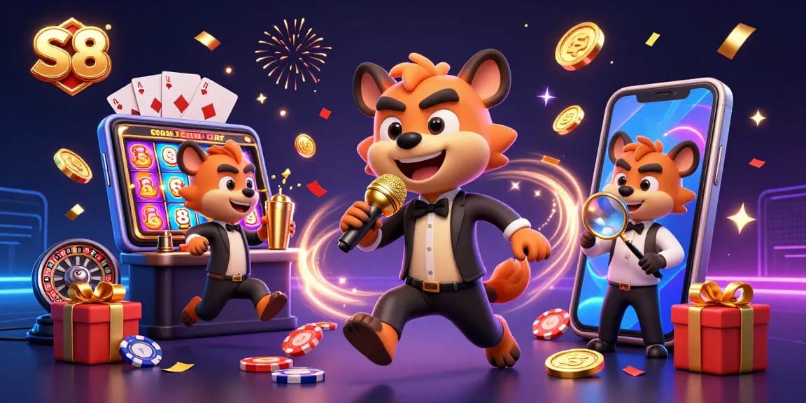Participate in thrilling S8 casino adventures featuring comedy and games.