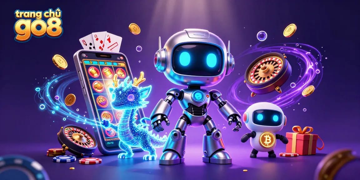 Experience the vibrant world of trang chủ go8 with a thrilling 3D casino scene showcasing winning moments.