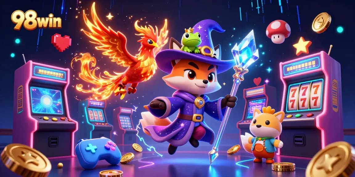 Try your luck at 98win with mystical characters and vibrant slot machines.