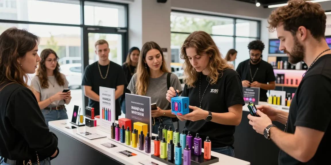 Vape-Kunden und RandM Vapes im modernen Geschäft von randmsmoke.net