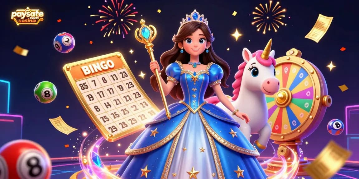 Tauchen Sie ein in aufregendes Spielen in einem Paysafe Card Casino mit einer lebhaften 3D-Illustration, die bezaubernde Charaktere und farbenfrohe Elemente zeigt.