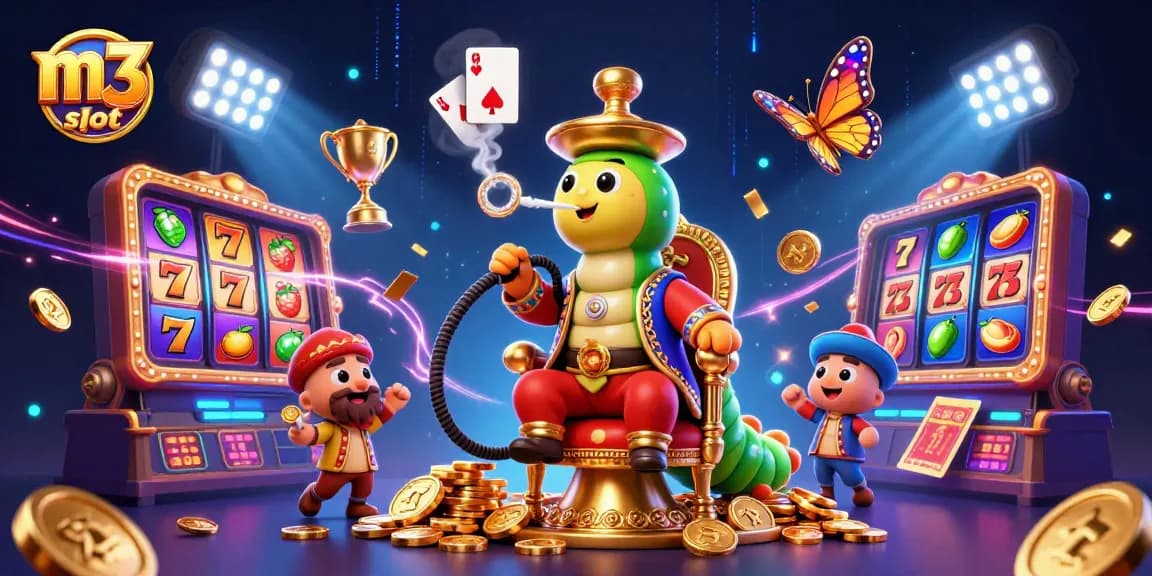Experience the thrill of m3 slot with animated characters and vibrant gambling elements.