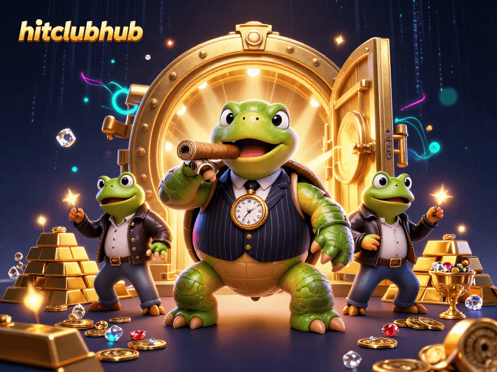 Experience the thrill of hitclubhub with a turtle mobster and casino lights