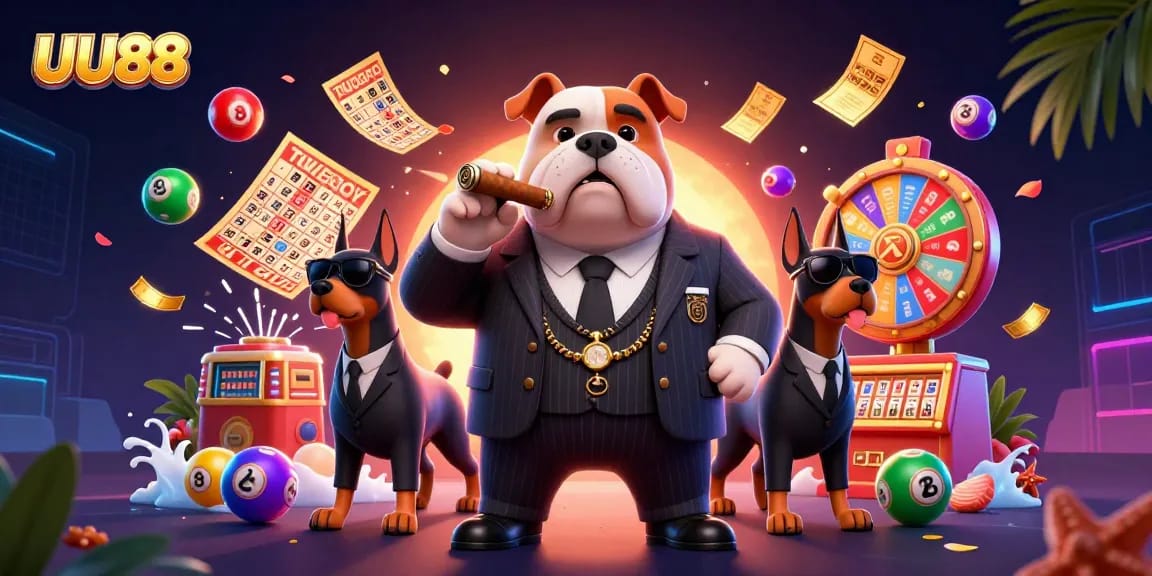 Experience the excitement of UU88 online betting with a vibrant and animated casino scene.