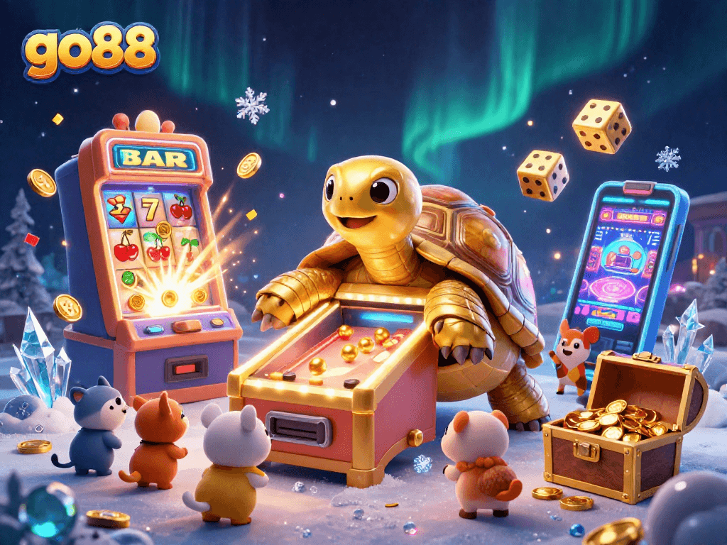 Experience thrilling jackpots at go88 with an exciting scene of animated casino action.