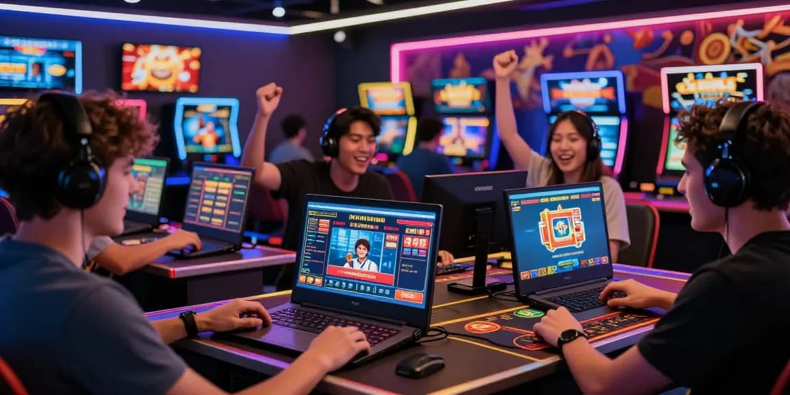 Players enjoying live casino games on bl555, showcasing excitement and community engagement in a modern gaming lounge.