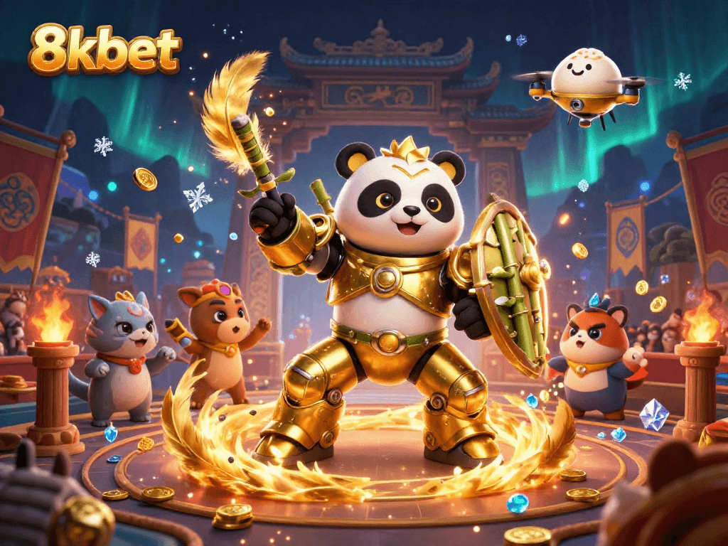 Experience thrilling gameplay at 8xbet with dynamic casino action in a vibrant 3D scene.