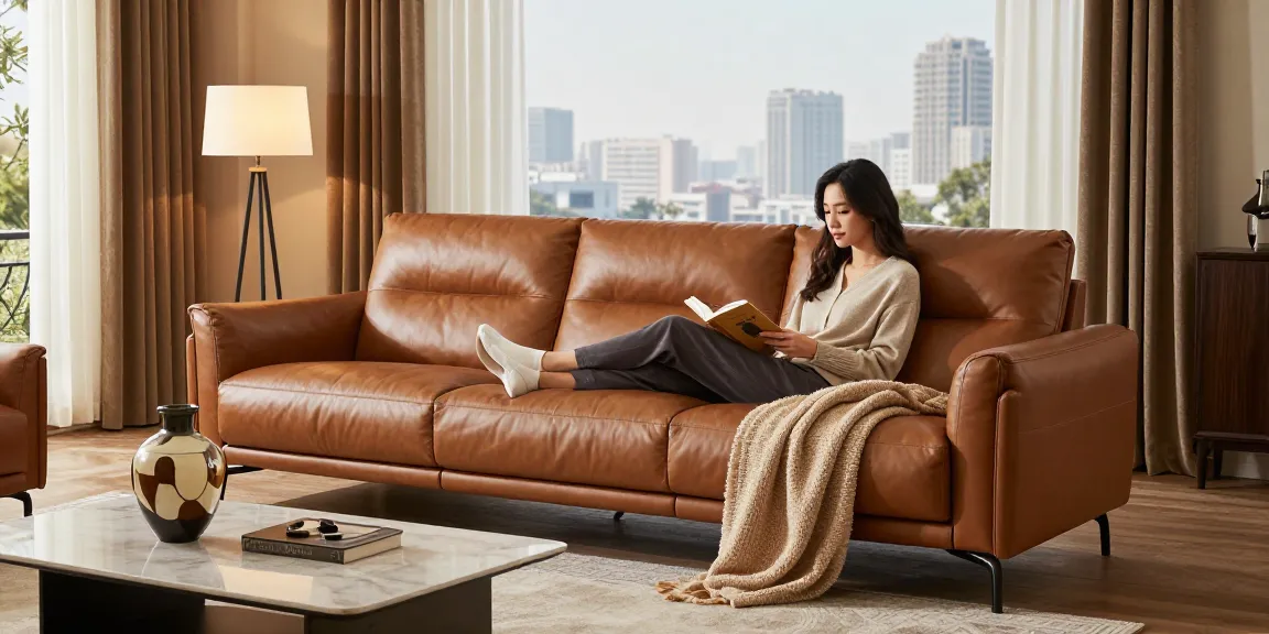 Bequemes Baxter Sofa Preis, präsentiert in einem eleganten Wohnzimmer mit stilvoller Dekoration.