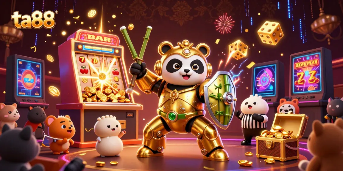 Experience thrilling gameplay at ta88 with an engaging casino illustration showcasing vibrant elements and characters.