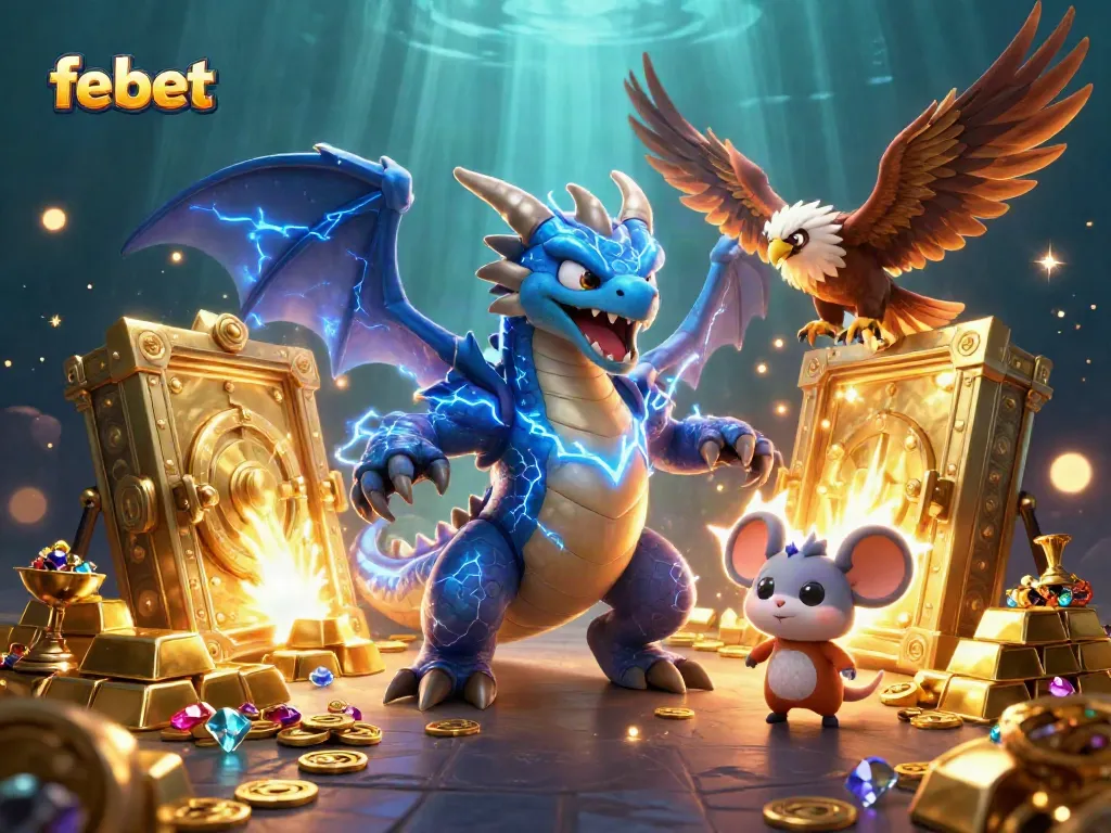Experience the thrill of fe bet with a vibrant 3D scene showcasing epic gaming elements and characters.
