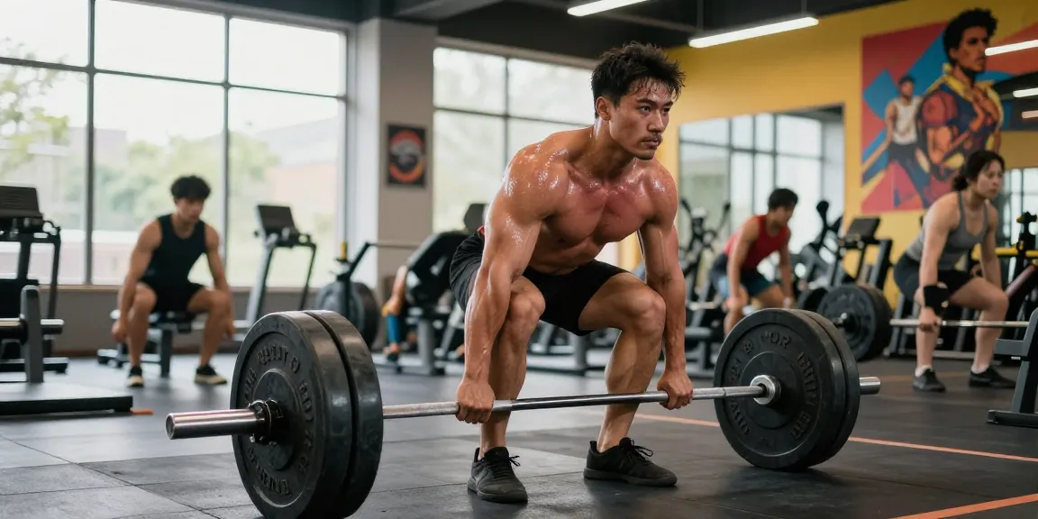 Anabolika kaufen für Muskelaufbau mit Bodybuilder beim Krafttraining im Fitnessstudio