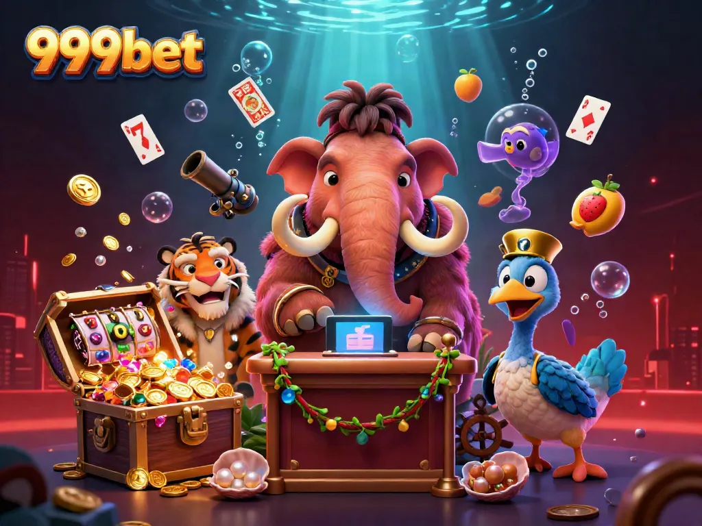 Experience the vibrant gaming atmosphere at 999bet with interactive characters and explosive treasure!