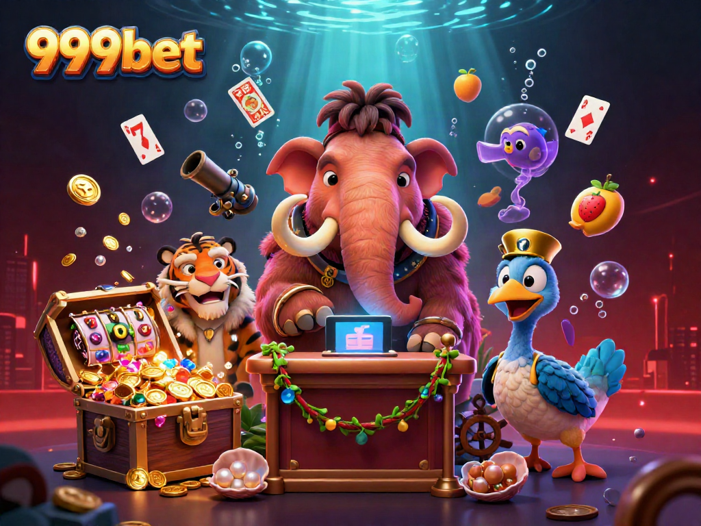Experience the vibrant gaming atmosphere at 999bet with interactive characters and explosive treasure!