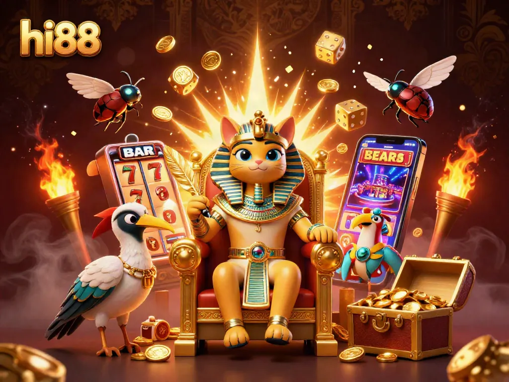 Engage in exciting jackpot thrills with hi88 through captivating 3D casino action and vibrant symbols.
