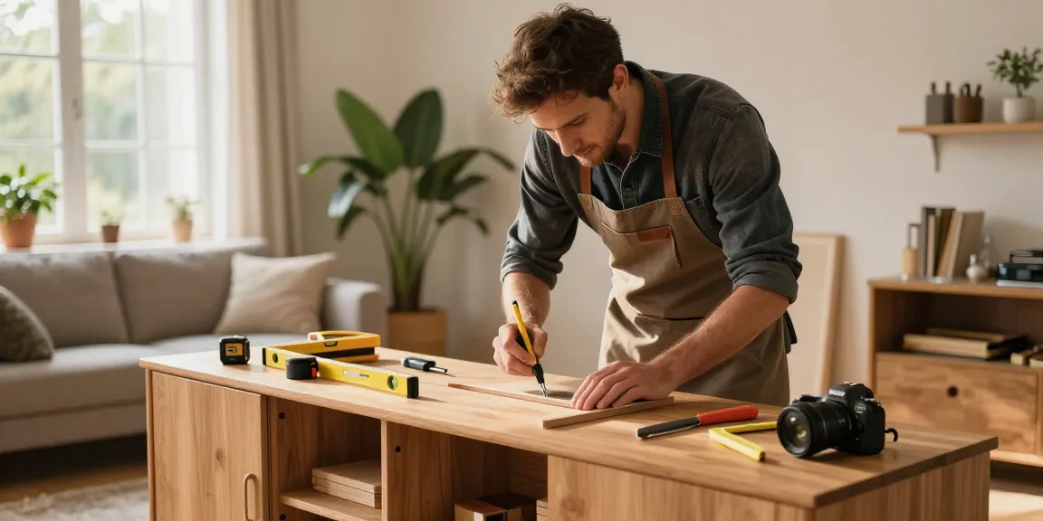 Augusta Innenausbau GmbH bei der Renovierung eines Wohnzimmerbereichs mit handwerklichem Geschick