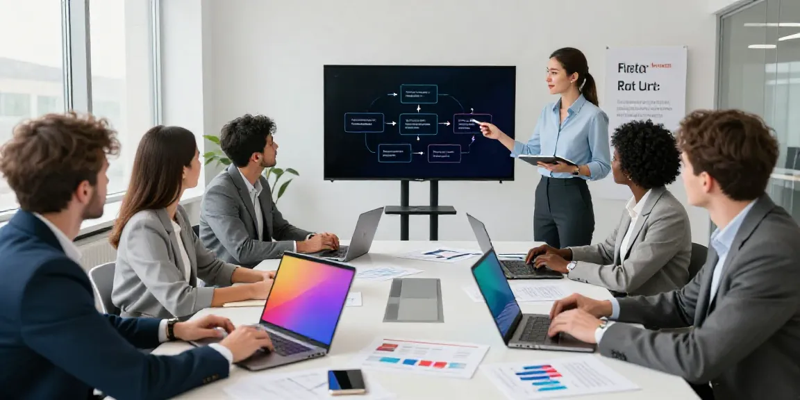 Professionelles Büroumfeld zur Personalvermittlung aus Polen mit einem diversen Team, das Strategien diskutiert.