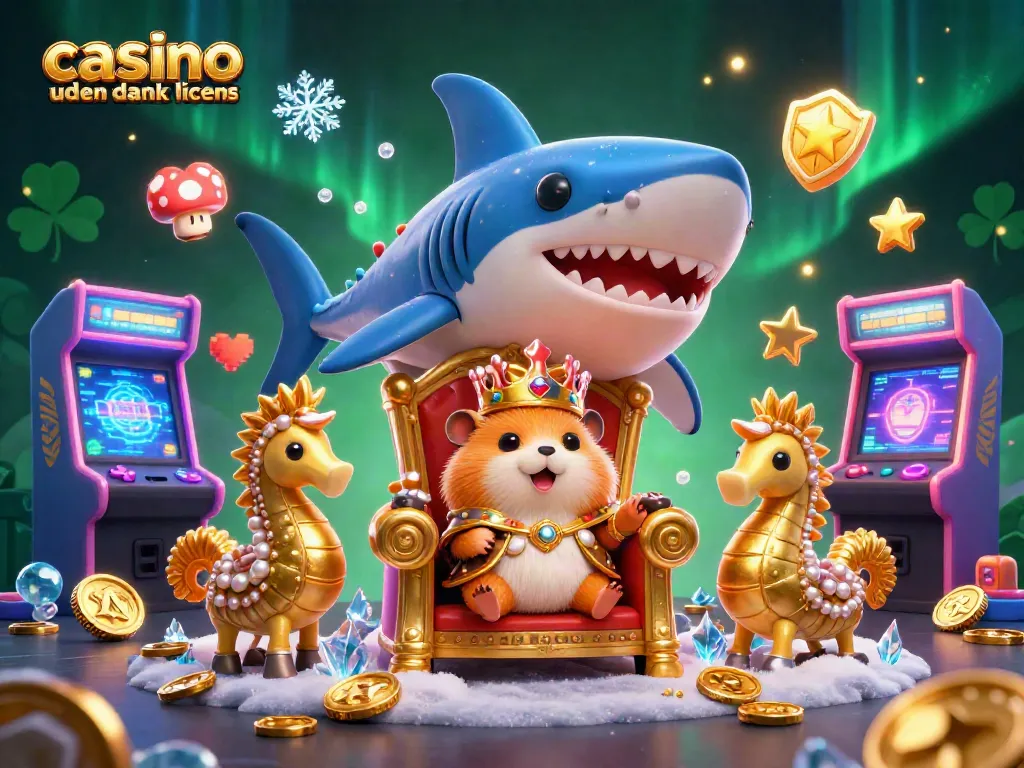 Spin to win at a vibrant casino uden dansk licens, featuring fantastical characters and gaming elements.