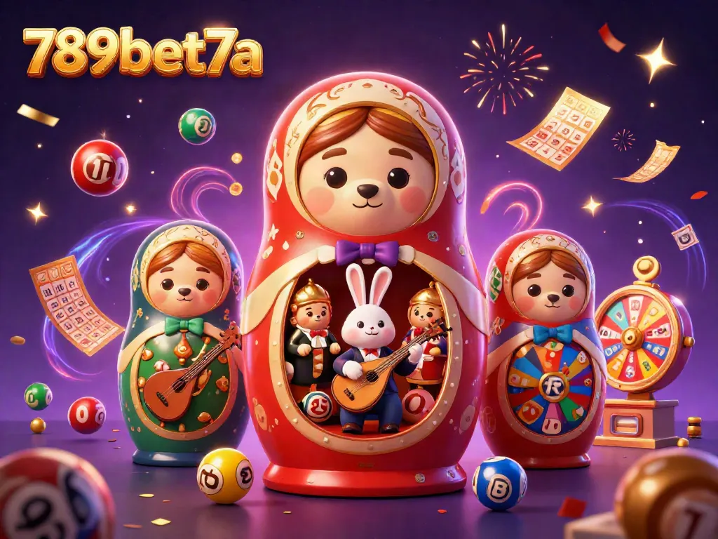 Experience thrilling gaming excitement with 789bet7a's festive 3D casino illustration, featuring enchanting characters.
