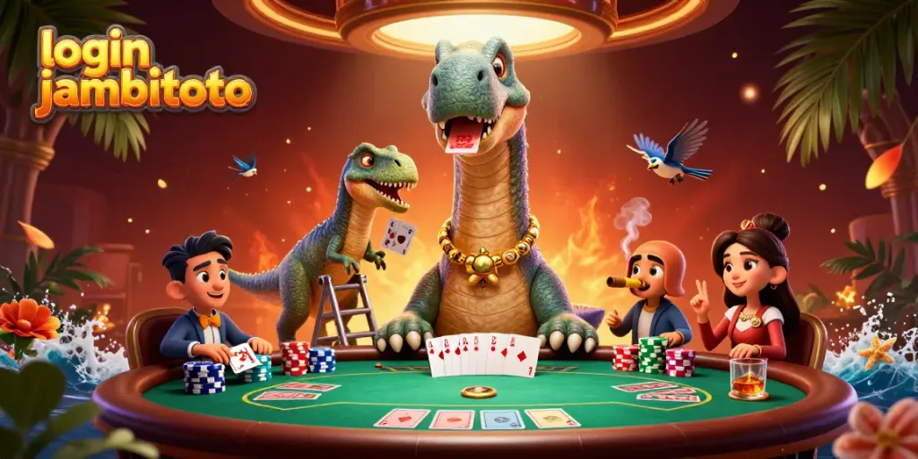 Engage in thrilling gaming at login jambitoto with vibrant casino elements and colorful poker dynamics.