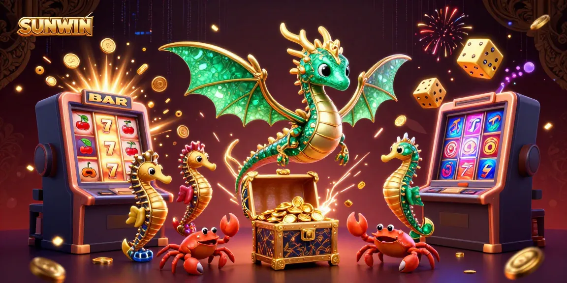 SUNWIN offers an enchanting scene with a sea dragon and treasure elements, showcasing online gaming excitement.