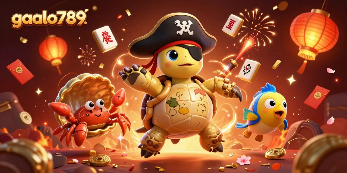 Experience thrilling games at gaalo789, featuring dynamic cartoon characters and festive gaming elements.