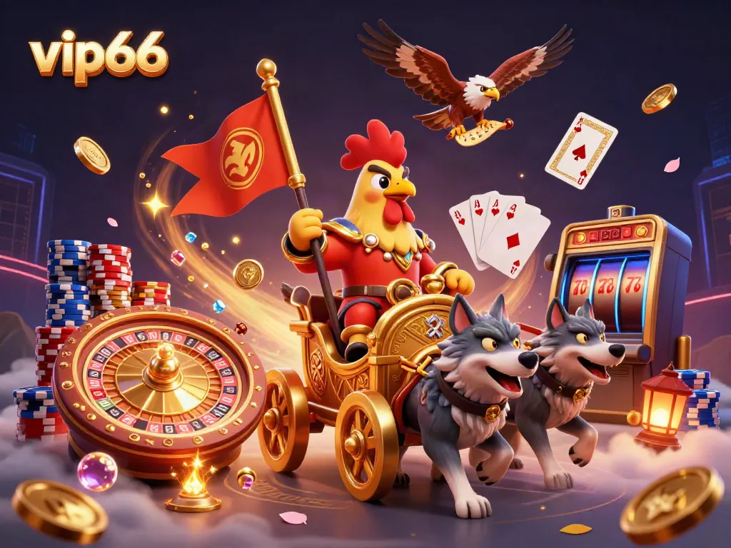 Experience thrilling gameplay with vip66's exciting casino adventures featuring a gallant rooster warlord and dazzling treasures.