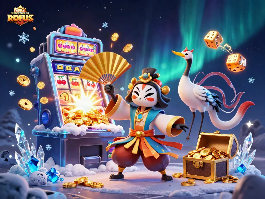Experience exhilarating gaming at casino uden om ROFUS with vibrant characters and dynamic casino elements in 3D.