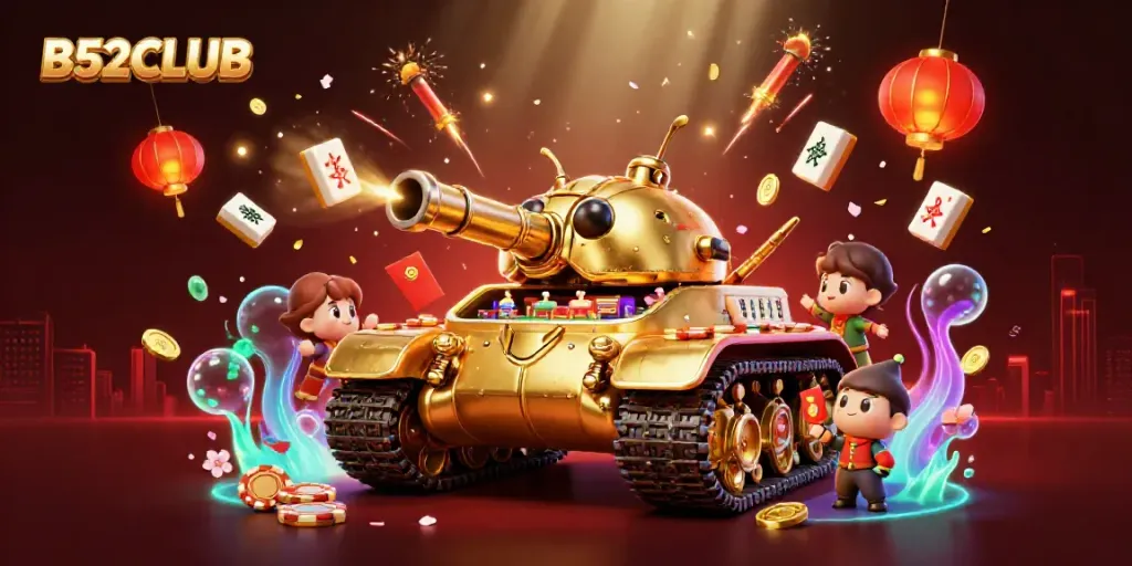 Experience the excitement of gaming at B52CLUB within a stunning golden beetle tank casino.
