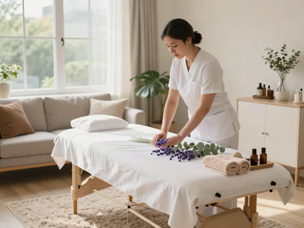 Experience premium 강북출장마사지 in a tranquil home spa setting with professional massage therapy.