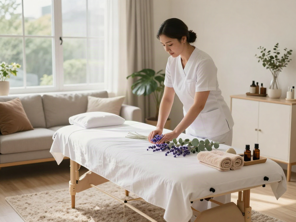Experience premium 강북출장마사지 in a tranquil home spa setting with professional massage therapy.