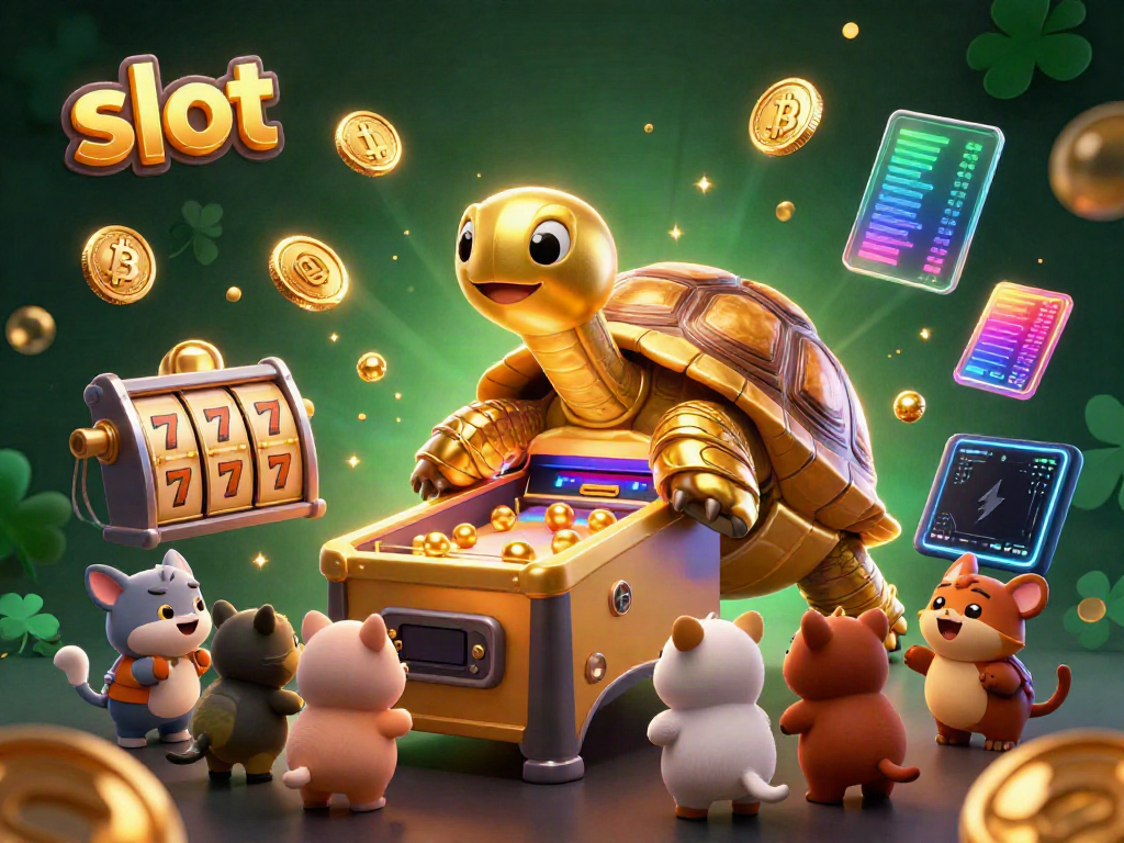Spin the slot reels with excitement as golden tortoise players chase jackpots!