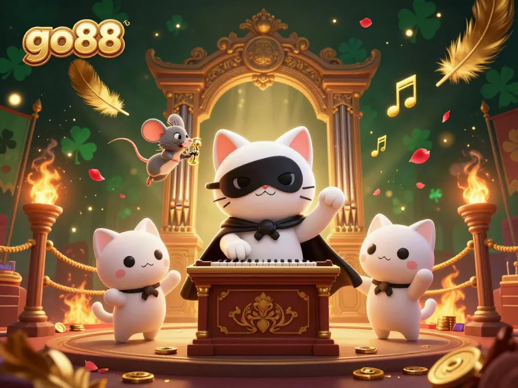 Experience the thrill of gaming at go88 through a magical casino scene with dynamic elements and enchanting characters.