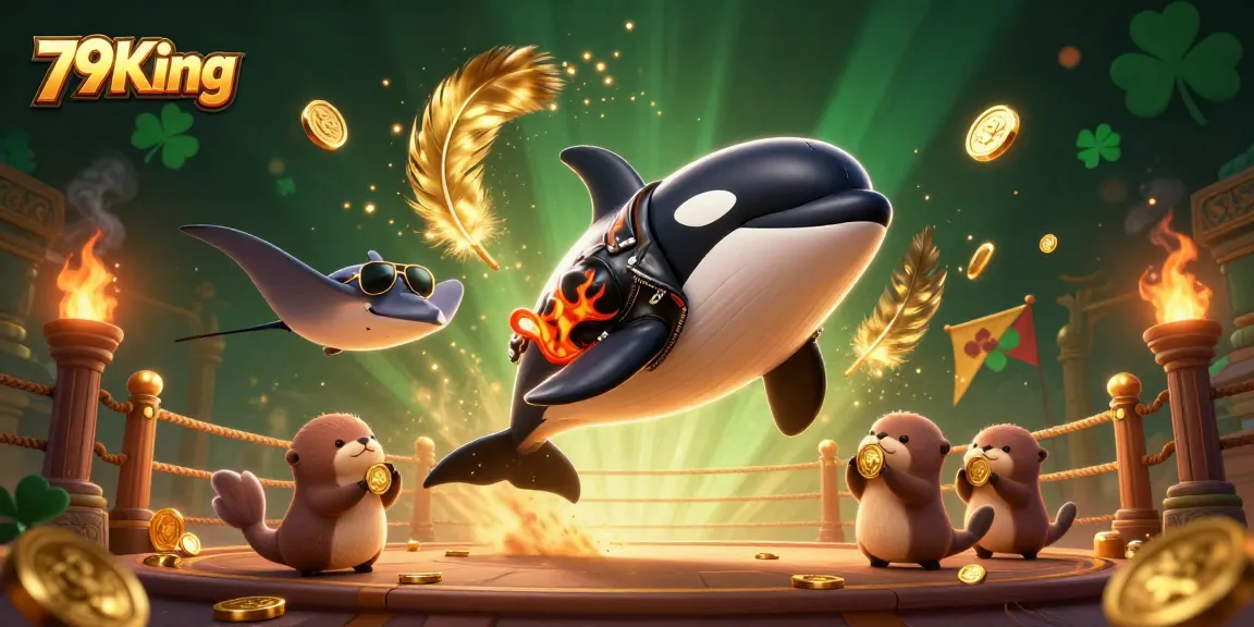 Engage in thrilling gaming action at 79King with vibrant characters and gold coins.