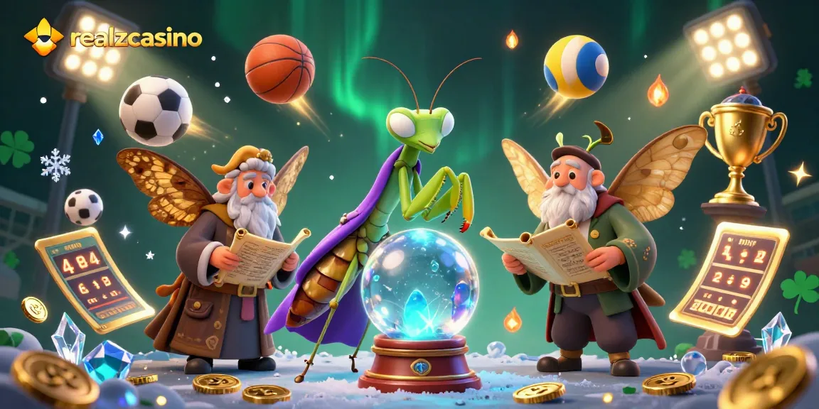 Erleben Sie realzcasino mit spannenden Sportwetten und Gewinnchancen in dieser lebendigen 3D-Illustration.