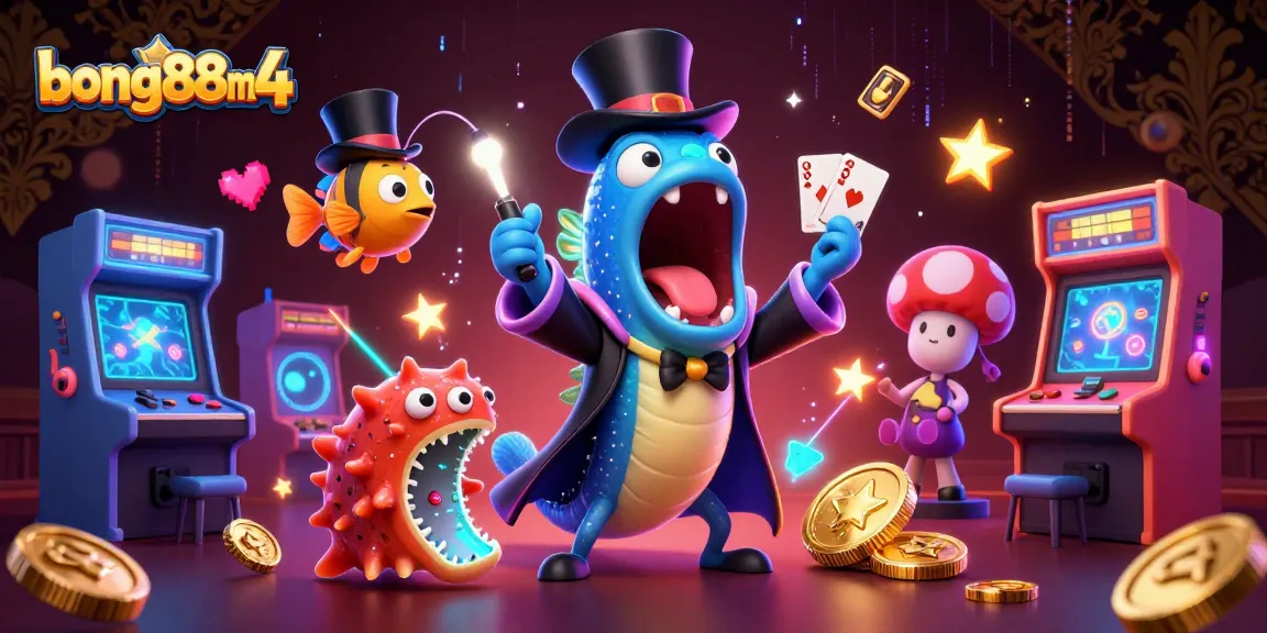 Experience unique card tricks with bong88m4, featuring magical sea creatures and vibrant casino elements.