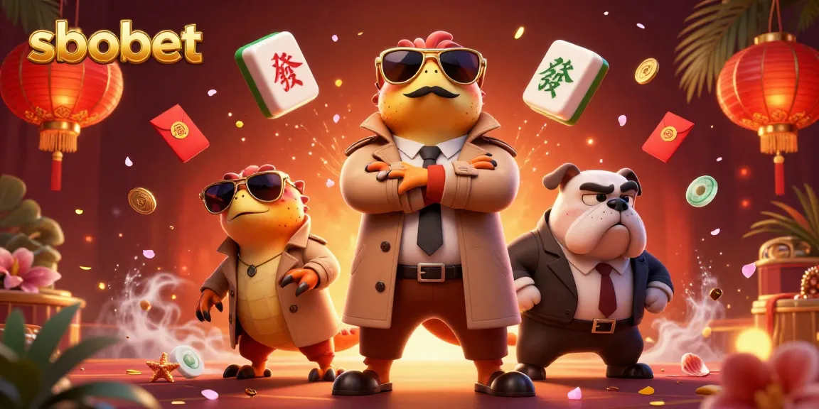 SboBet raptors hilariously attempt entry into a VIP casino lounge, highlighting fun online betting.