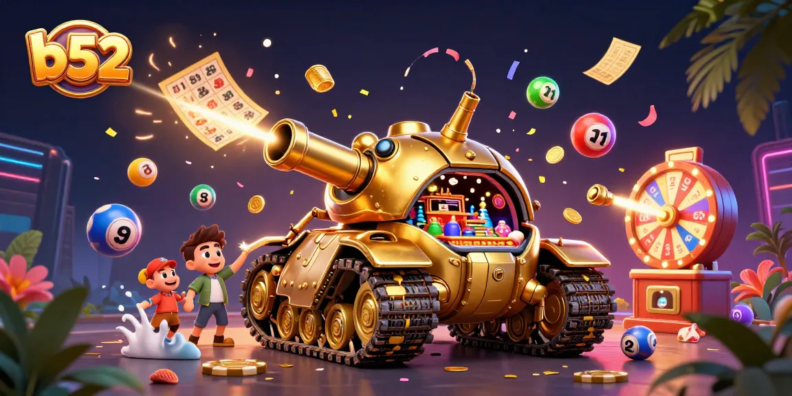 Engage wildly with the dynamic b52 casino experience through a vibrant 3D illustration.
